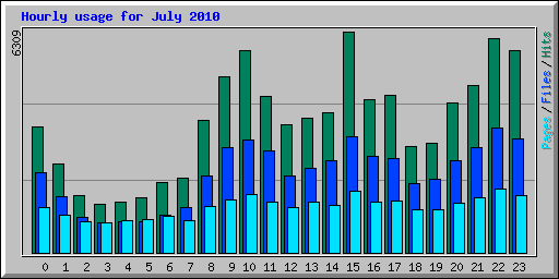 Hourly usage for July 2010